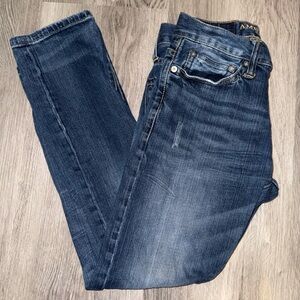 American Eagle Outfitters Men's Skinny Jeans - Dark Blue